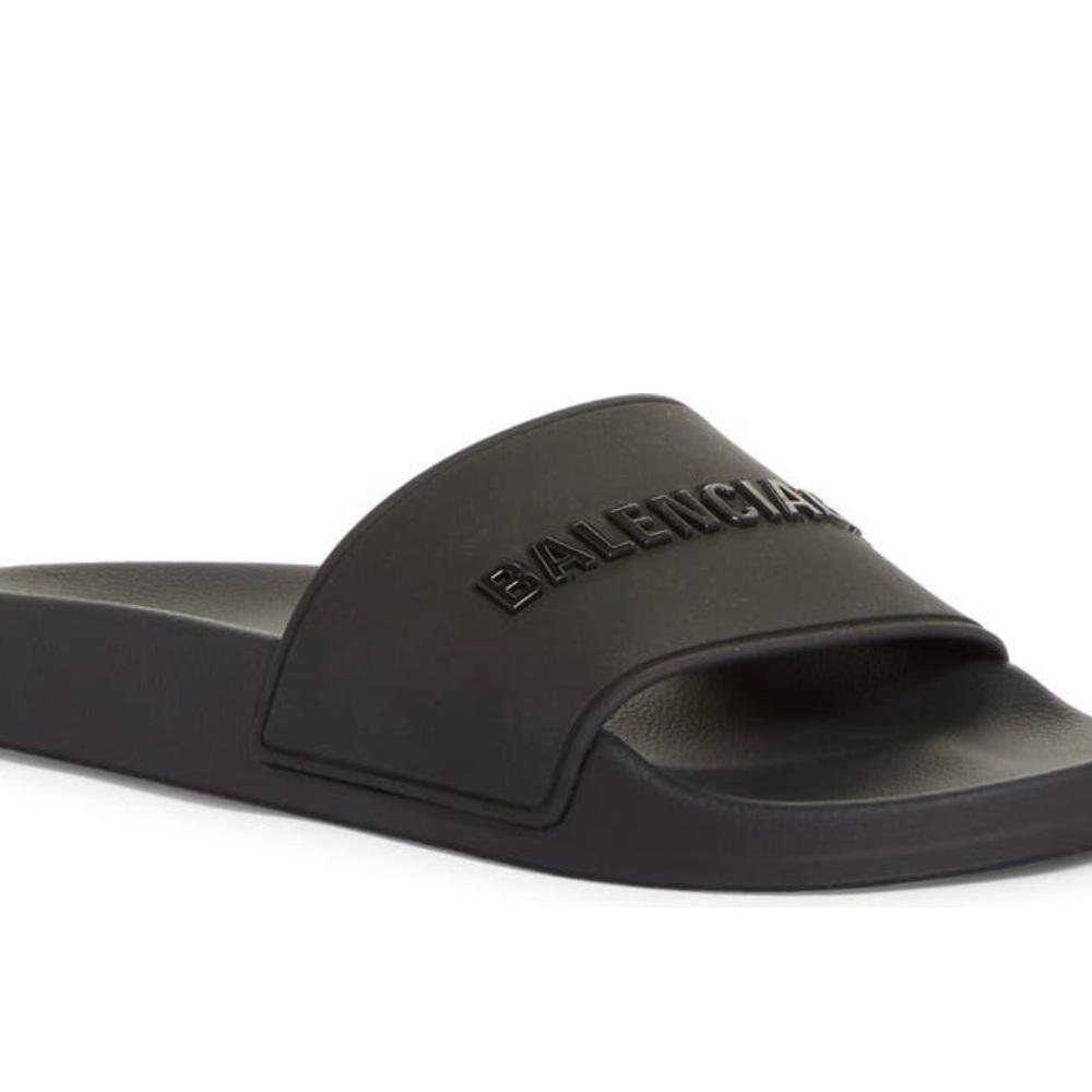BRAND NEW, LIMITED EDITION COLORWAY Balenciaga Logo Slide Sandals Size 37